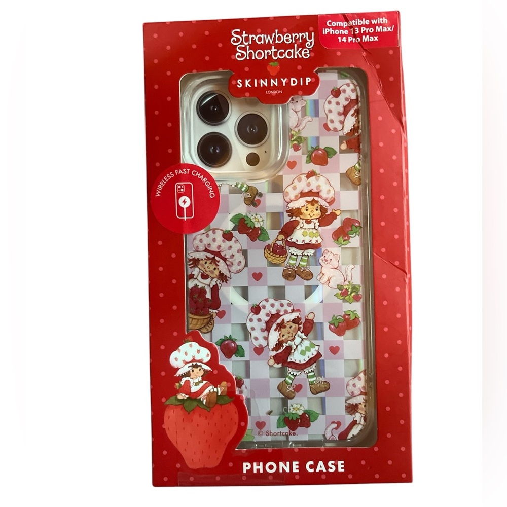 STRAWBERRY SHORTCAKE PHONE CASE FOR iPhone 13 PRO MAX/ iPhone 14 PRO MAX. NIB